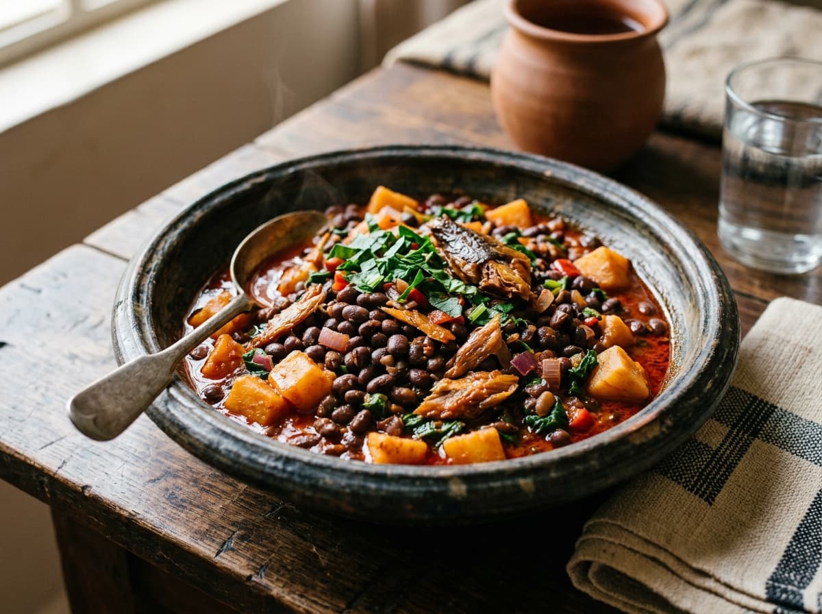 Akidi (Traditional Native Beans with Yam)